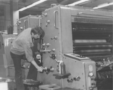 Printing machine 1980s.